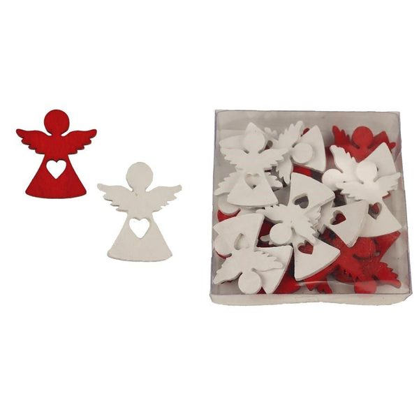 Dekorační anděl, 24 ks D4564 - 3,2 x 0,4 x 3,6 cm