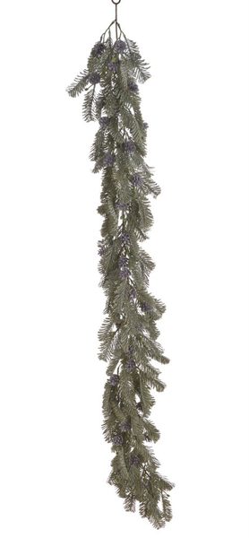 Girlanda jehličí se šiškami 120 cm - zelená