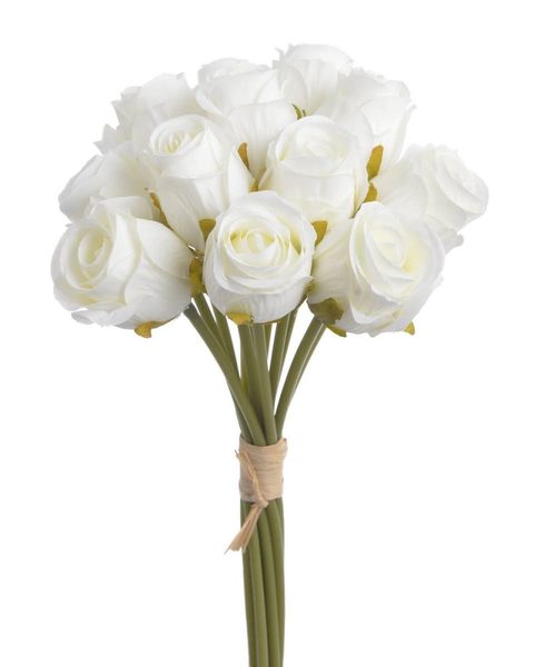 Růže svazek 12 ks - bílá/krém