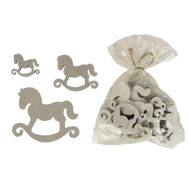 Dekorační koníci, 20ks D0873 - 3,5 x 0,5 x 3 cm