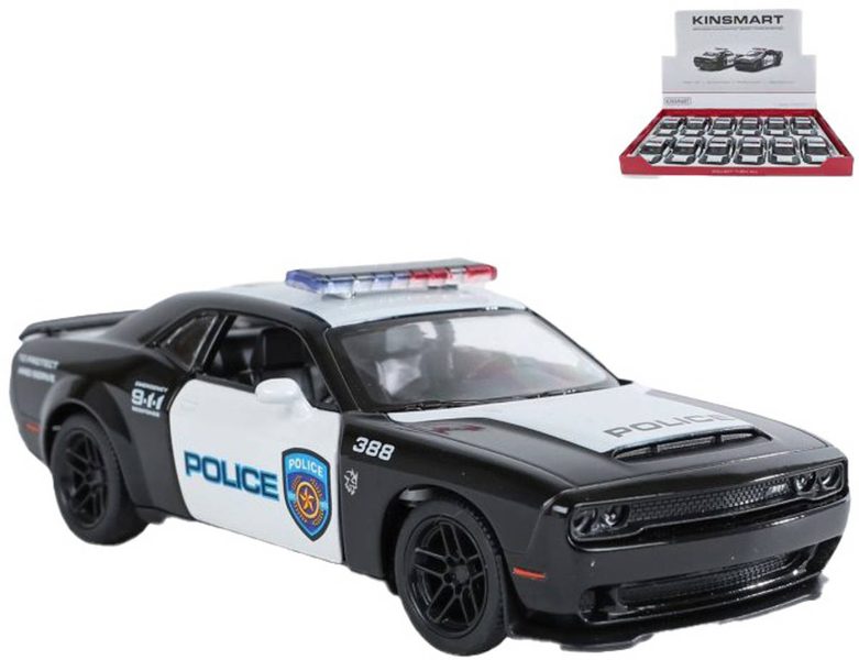 KINSMART Auto policejní Dodge Challenger SRT Demon 170 kov PB 13cm