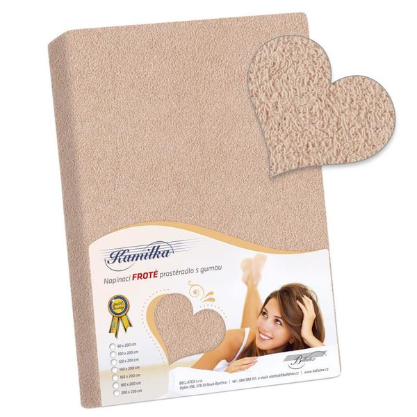 Prostěradlo froté Béžová /016 90x200 cm