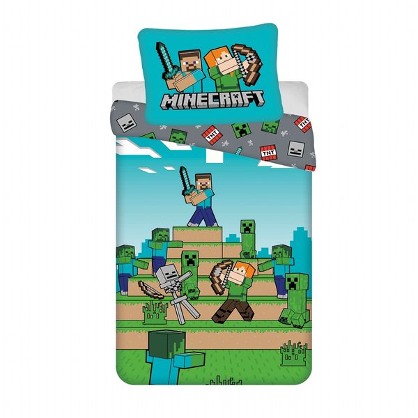 Povlečení bavlna Minecraft We Got This 140x200, 70x90 cm
