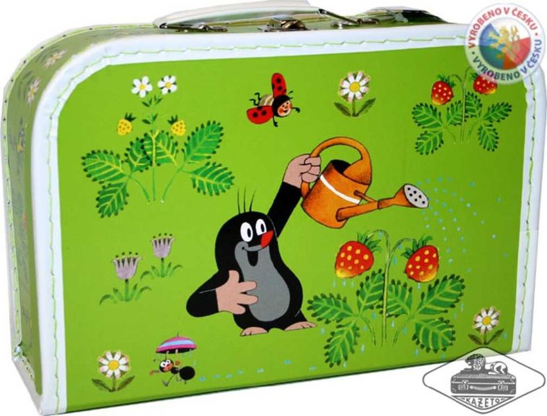 Kufr KRTEK (krteček) světle zelený střední kufřík