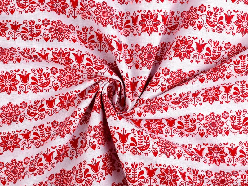 Bavlněná látka / plátno folklor METRÁŽ