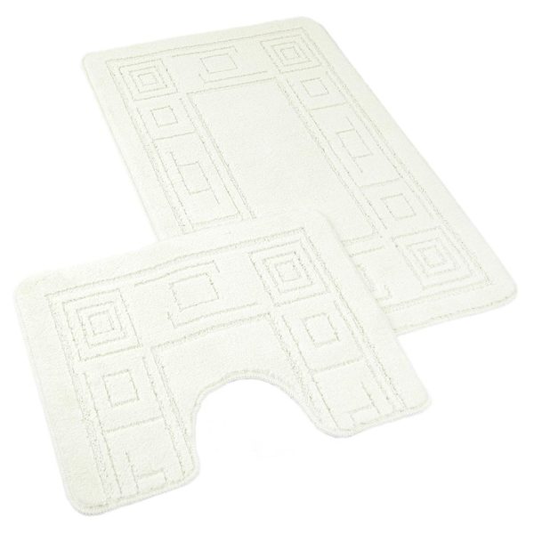 Koupelnová a WC předložka ornament smetanový