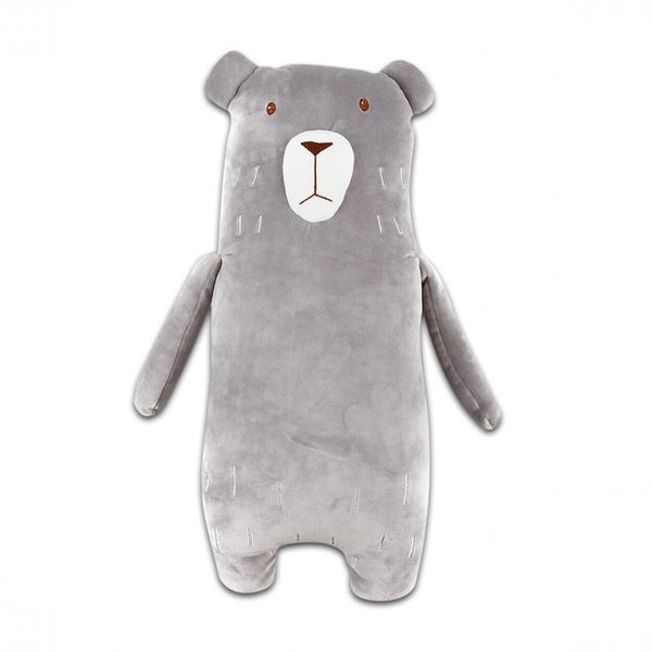 Polštářek mikrospandex Medvěd šedý 53 cm