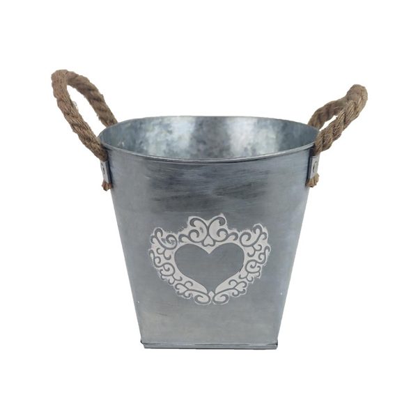 Květináč plechový K4277/3 - 18,5 x 19,5 x 17,5 / 22,5 cm