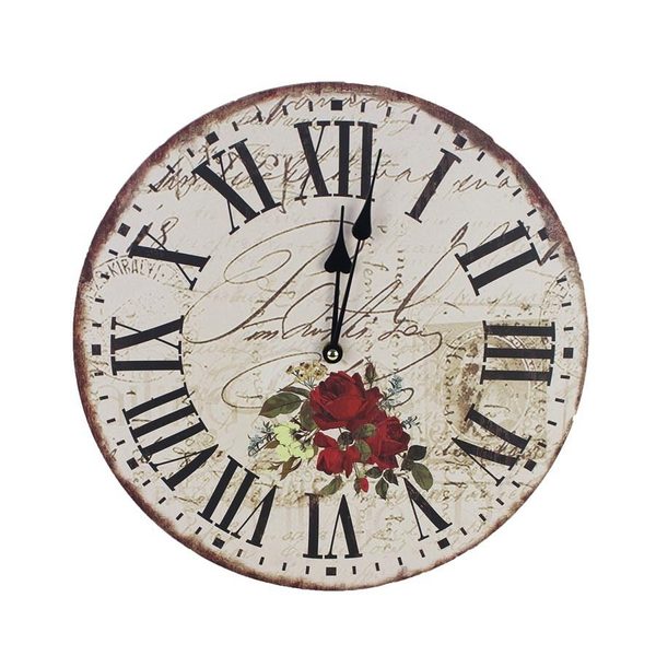 Dekorační Hodiny pr. 34cm - RŮŽE 355219