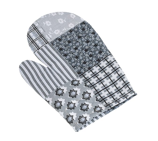 Kuchyňská chňapka - 28x18 cm Patchwork šedá