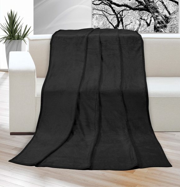 Přikrývka KORALL MICRO 200x230 cm Černá 6014/090 200x230 cm