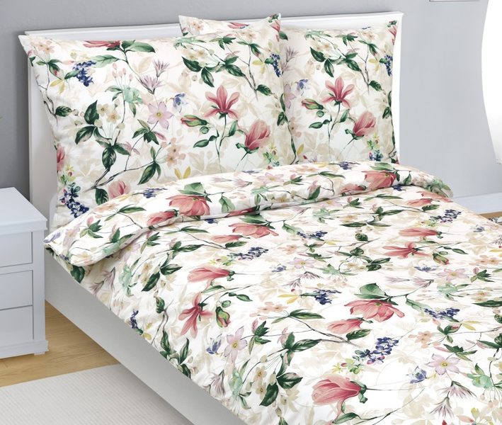 Povlečení bavlněné Růžová,Zelená 90/109