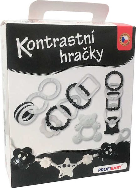 PROFIBABY Baby konstratní hračky + zábrana na kočárek pro miminko