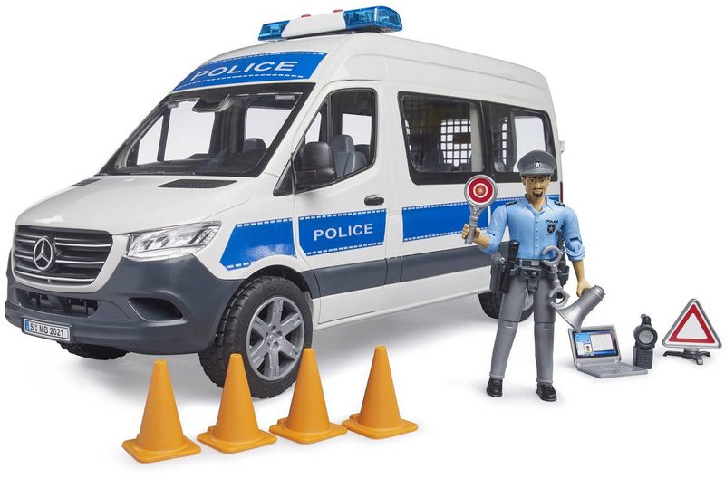 Bruder policejní MB Sprinter dodávka 1:16 (baterie, světlo, zvuk) 02683