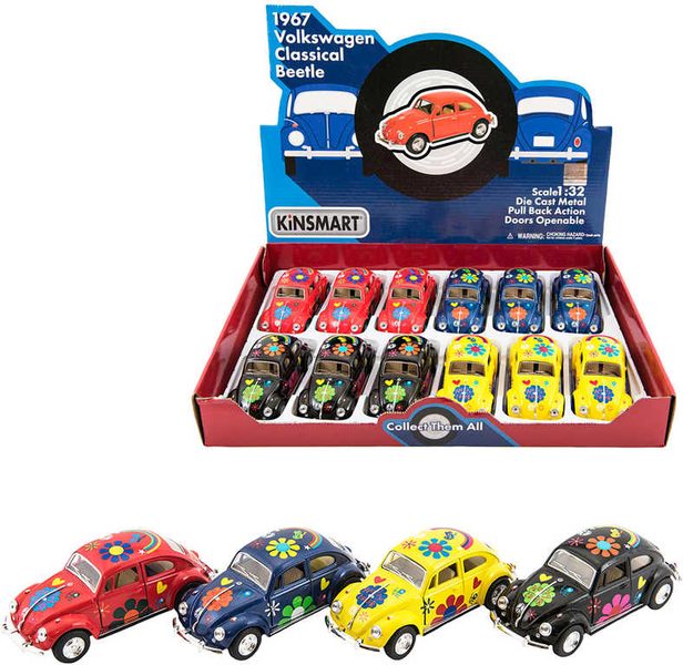 KINSMART Auto model 1:32 VW Classical Beetle kov PB 13cm 4 barvy