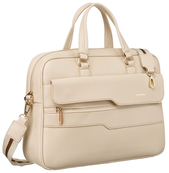 Peterson béžová elegantní dámská taška na notebook a dokumenty