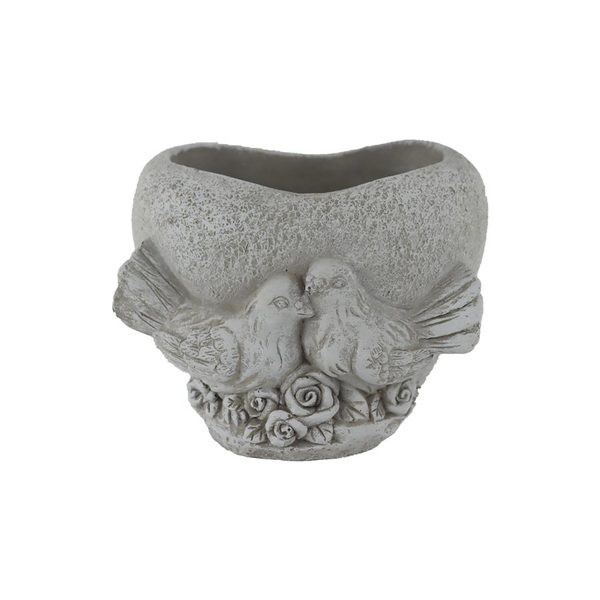 Cementový obal k osázení srdce X7049 - 14.5 x 12 x 11.5 cm