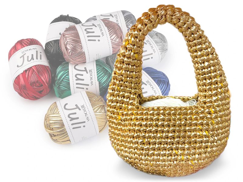 Pletací příze Juli metalická 100 g