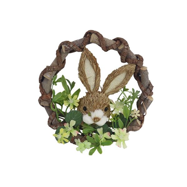 Velikonoční věnec se zajíčkem P2242 - dia 23 × 9 cm