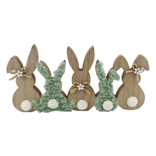 Velikonoční dekorace zajíčci D7661 - 30x2x14,5