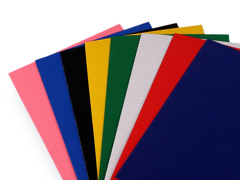 Barevný vlnitý papír / lepenka mix barev