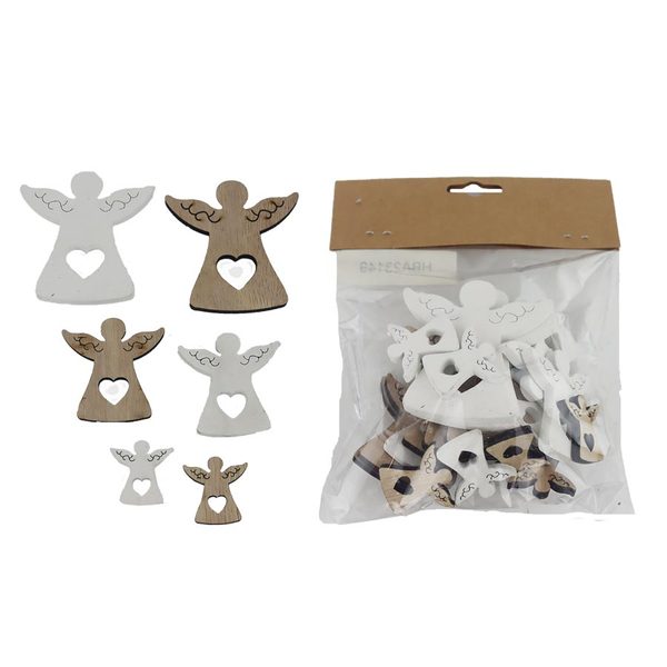 Dekorace anděl, 18 ks D6581 - 7 cm