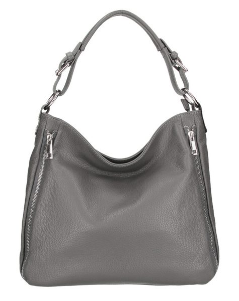 Kožená dámská kabelka Romina tmavě šedá