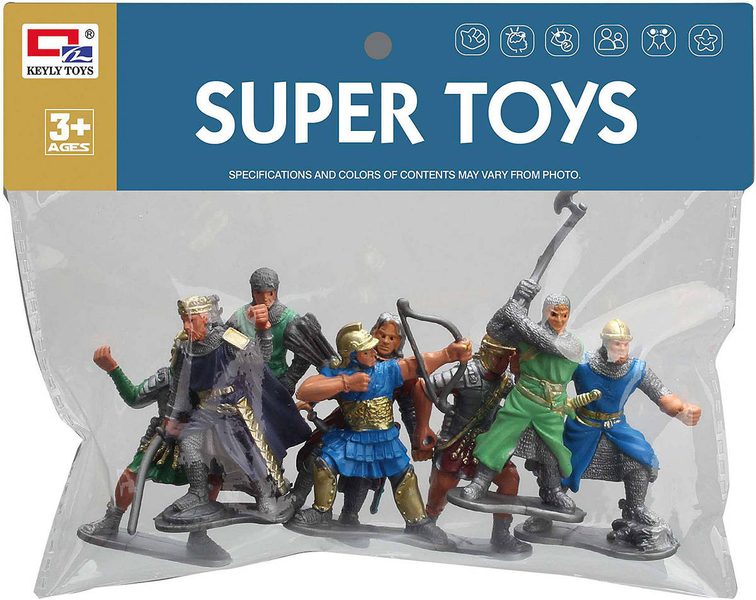 Římští válečníci bojovníci se zbraněmi plastové akční figurky 9cm set 8ks v sáčku