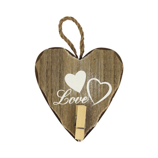 Držák na fotografie srdce D1592-21 - 12 x 1,6 x 13 cm