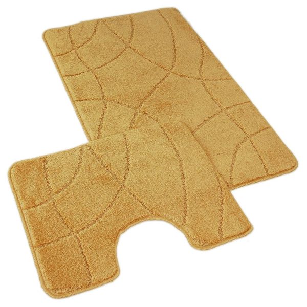 Koupelnová a WC předložka labyrint zlatý