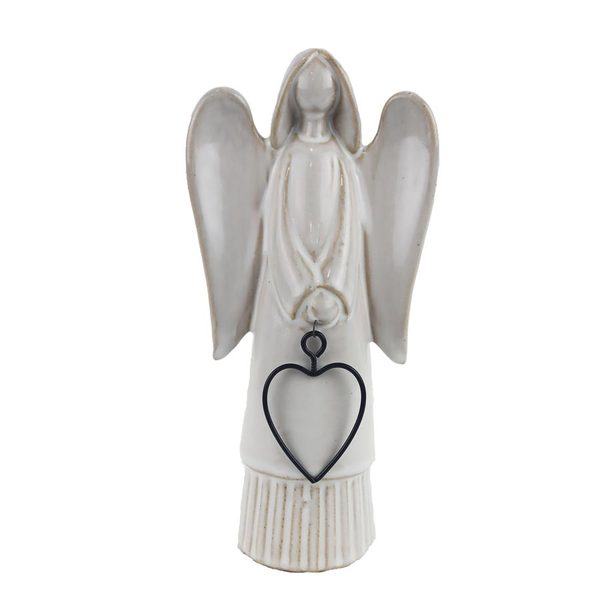 Dekorace anděl X6295/1 - 8,6 × 4,5 × 17,8 cm