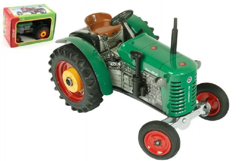 Traktor Zetor 25A zelený na klíček kov 15cm 1:25