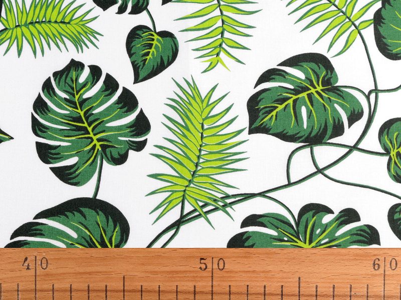 Bavlněná látka / plátno listy METRÁŽ