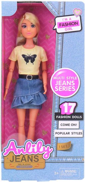 Panenka Anlili v sukni letní fashion obleček džínová móda