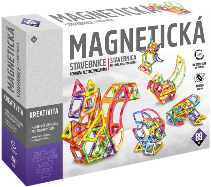 Magnetická stavebnice 89 dílků (v krabici)