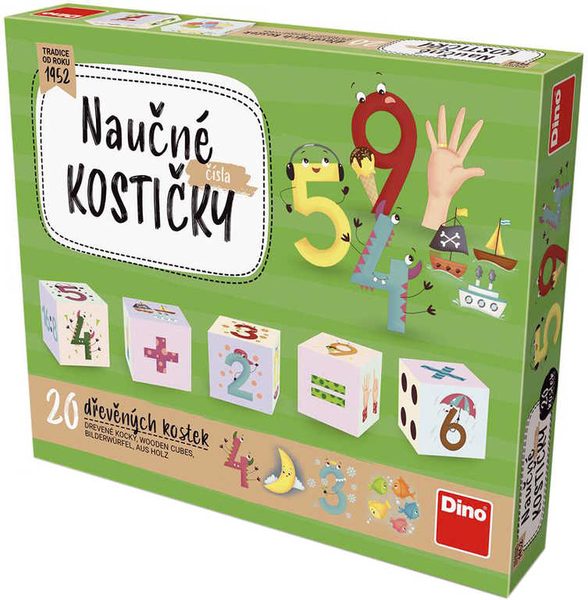 Baby kubus Čísla kostky naučné set 20ks