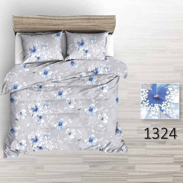 Povlečení krep Merga - modré 140x200+70x90 cm