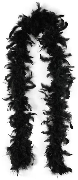 KARNEVAL Boa černé šála s peřím 2m *KARNEVALOVÝ DOPLNĚK*