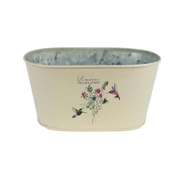 Květináč plechový ovál K7071/1 - 20 x 12 x 10 cm