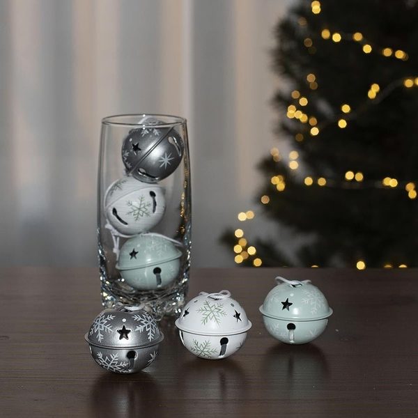 Kovové rolničky, 6ks K2317/1 - dia 4 x 3 cm