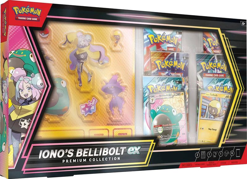 Pokémon TCG Iono’s Bellibolt ex Premium Collection (6 boosterů + doplňky)