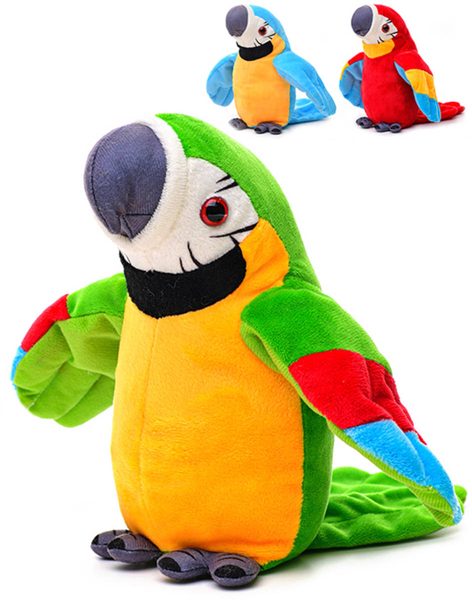 PLYŠ Pták papoušek 21cm 3 barvy *PLYŠOVÉ HRAČKY*