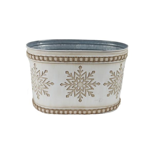 Květináč oválný vločka K3908/2 - 22,6 x 13,5 x 14 cm