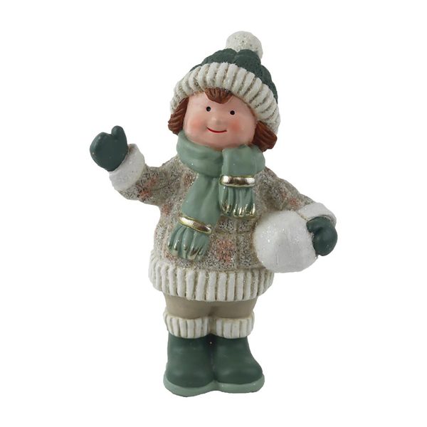 Dekorace chlapec X7356 - 13.4 × 8.6 × 20.4 cm