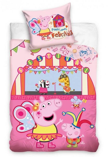 Povlečení Prasátko Pepina Loutkové divadlo 140x200, 70x90 cm