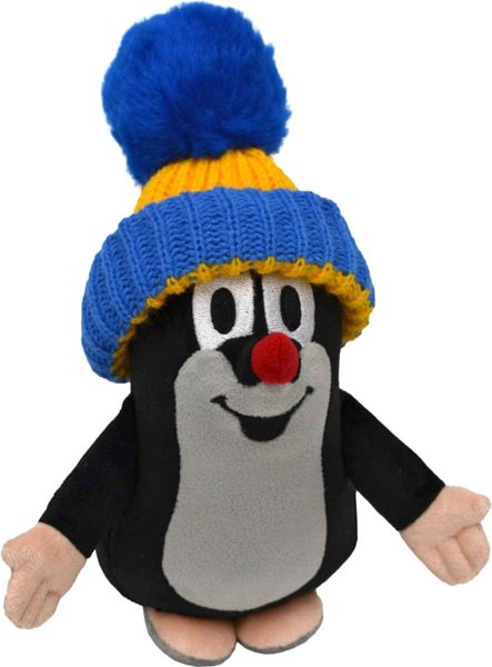 MORAVSKÁ ÚSTŘEDNA Krtek (Krteček) 20cm modro-žlutý kulich PLYŠ