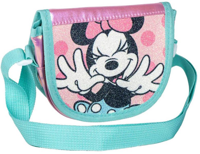 Kabelka dětská třpytivá Disney Minnie Mouse přes rameno s překlápěním