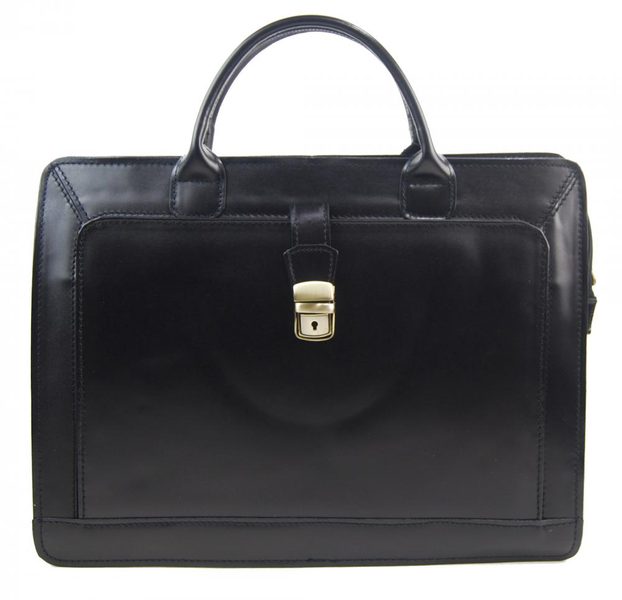 Moderní černá pánská aktovka z pravé italské kůže FRANKY