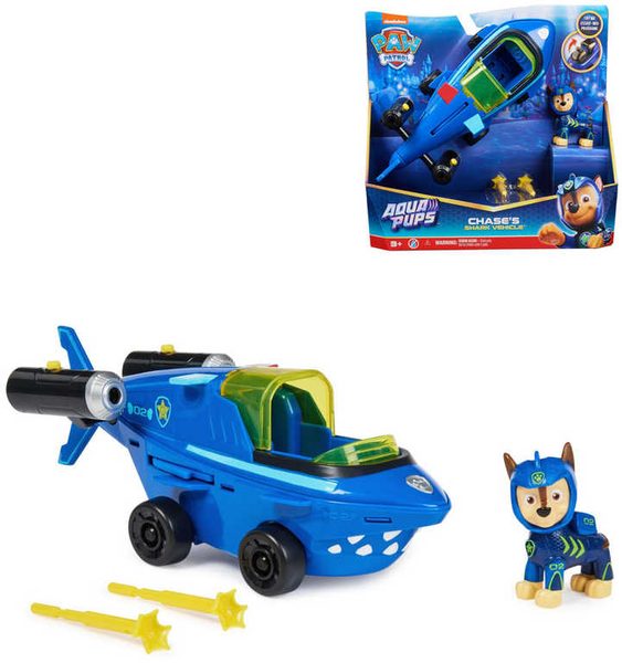 SPIN MASTER Tlapková Patrola Aqua Pups set záchranářské vozidlo + figurka Chase