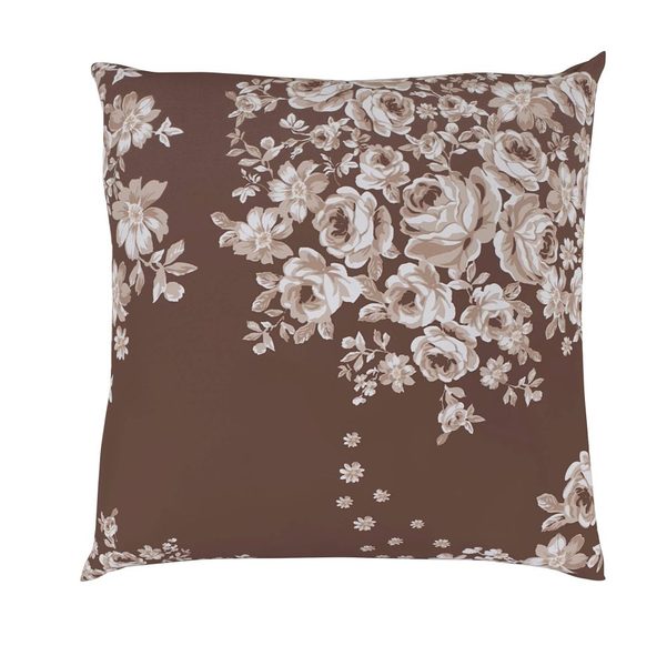 Povlak na polštář saténový MELROSE hnědé